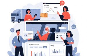 connected logistics LoadMiles illustration